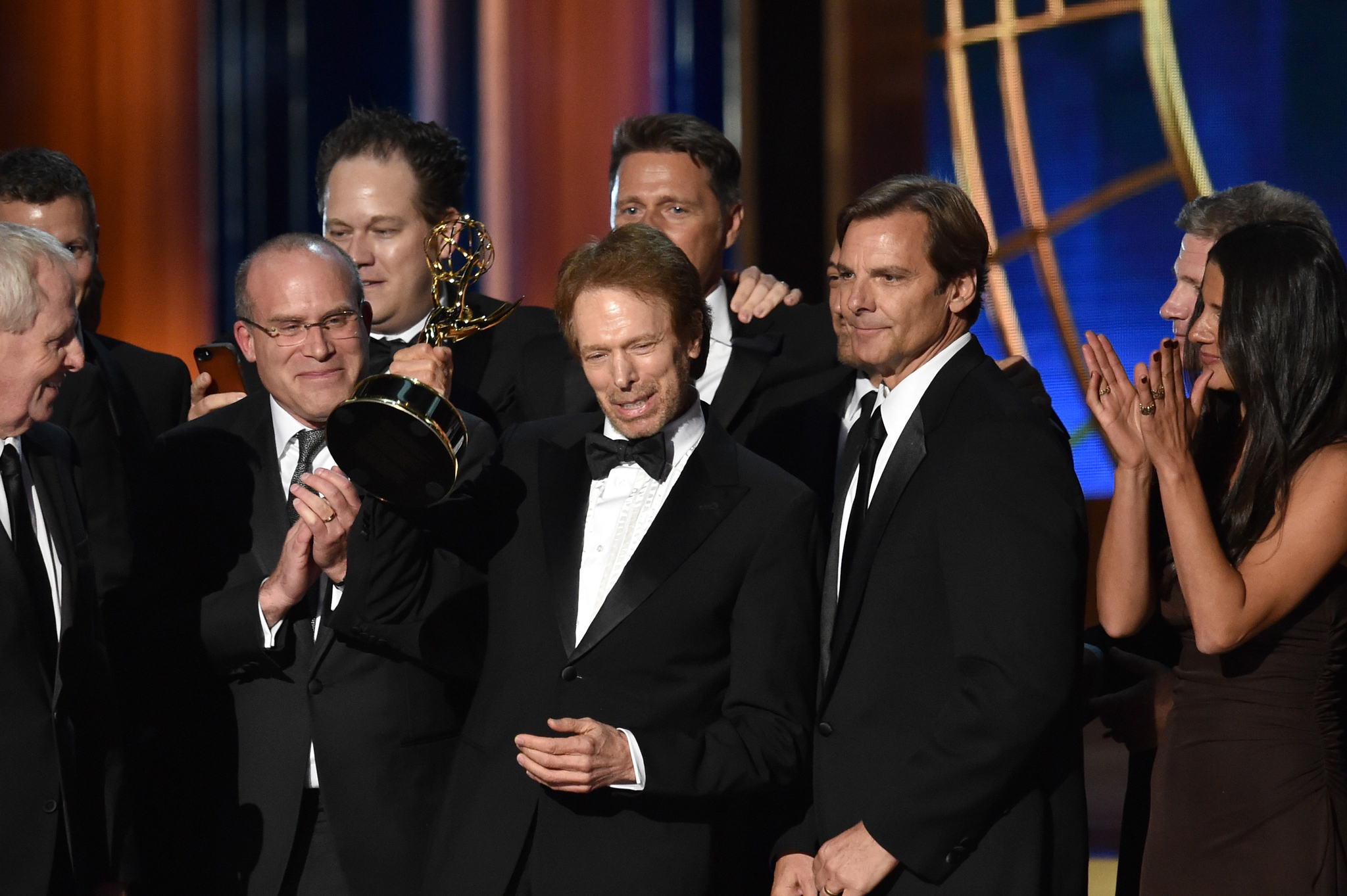 Jerry Bruckheimer, Jonathan Littman and Bertram van Munster at event of The 66th Primetime Emmy Awards (2014)