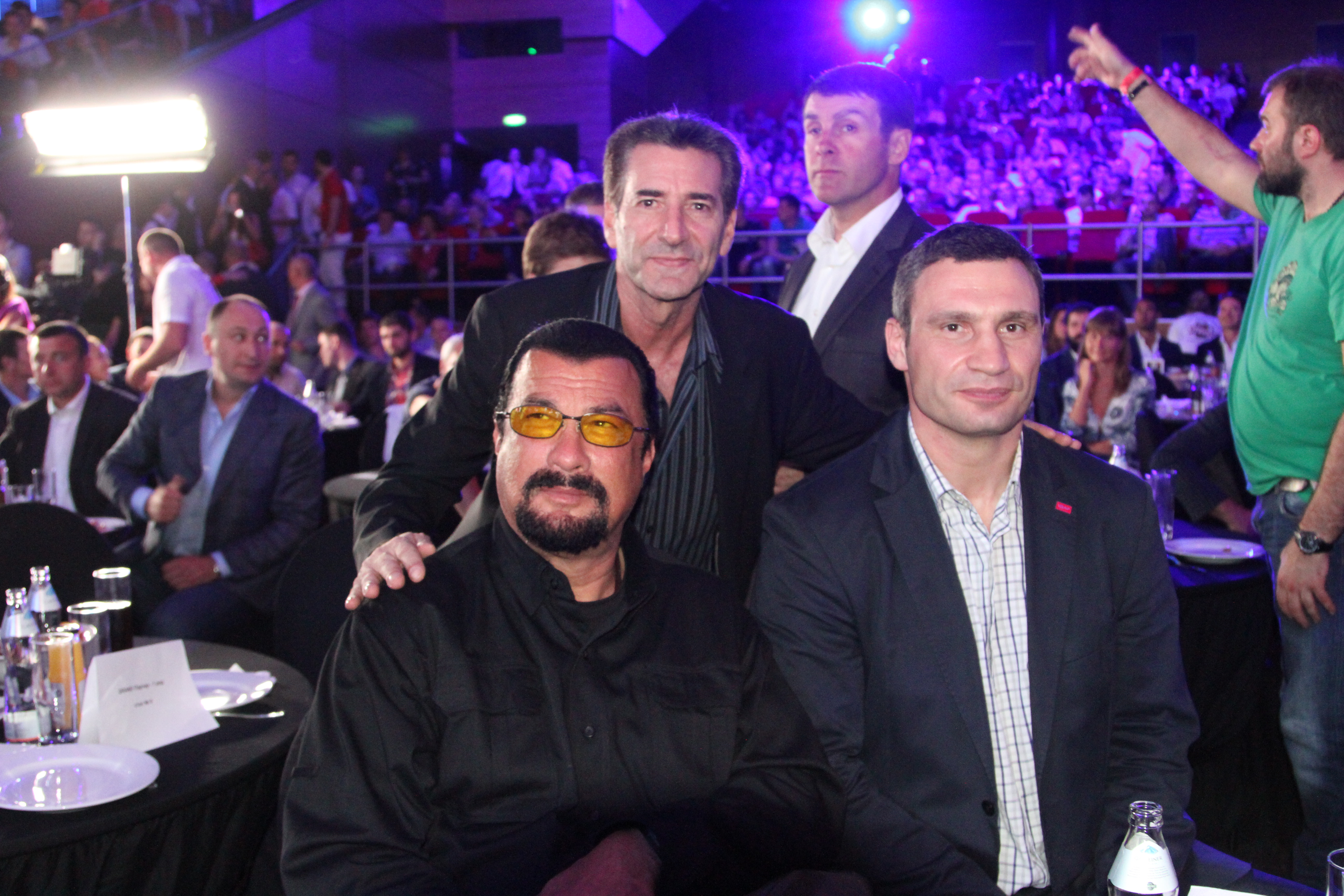 Bob Van Ronkel with World Heavy Weight boxing champion Vitali Klitschko and Steven Seagal
