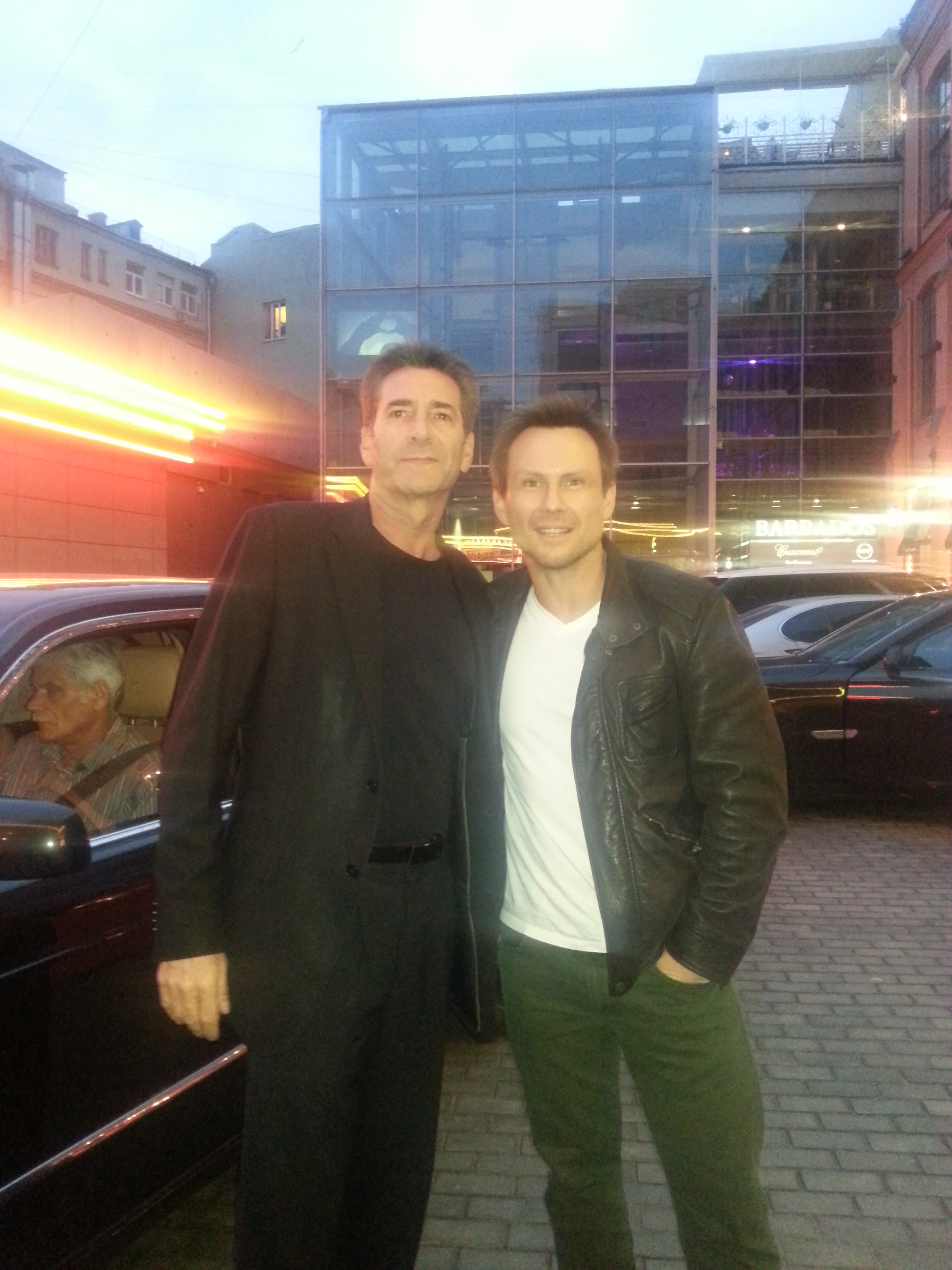 Bob Van Ronkel and Christian Slater in Moscow, 2013