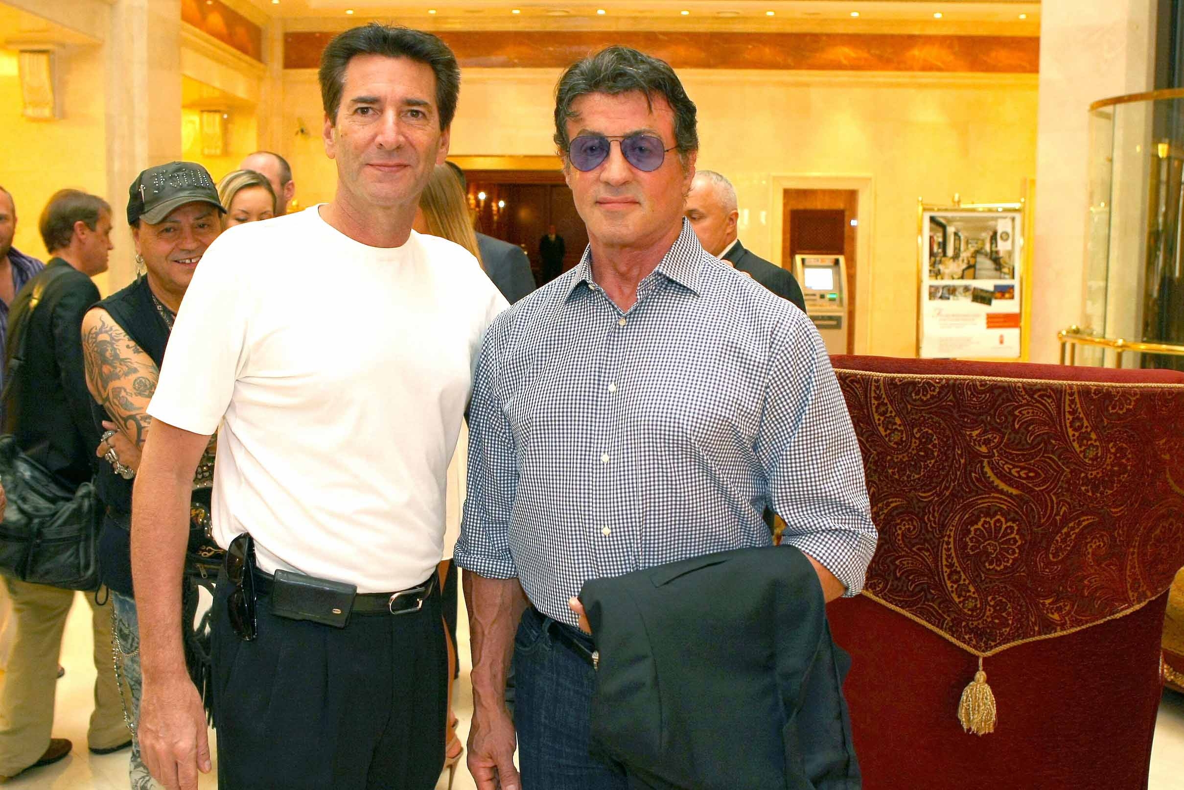 Bob Van Ronkel and Sylvester Stallone in Kiev, Ukraine.