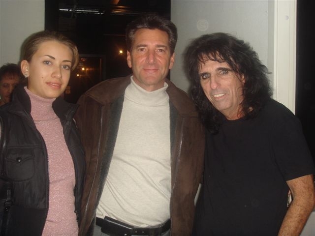 Bob Van Ronkel, Masha Legostayeva and Alice Cooper in Moscow.