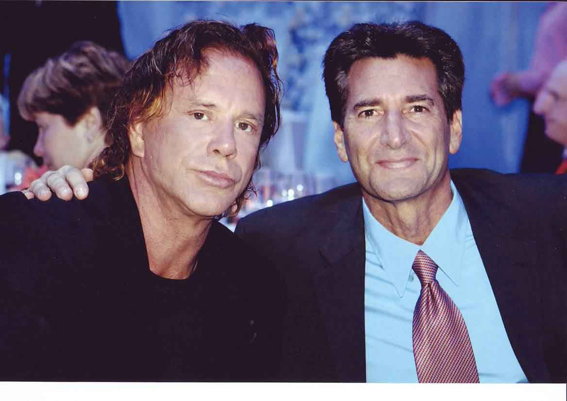 Bob Van Ronkel and Mickey Rourke in Moscow, 2009.