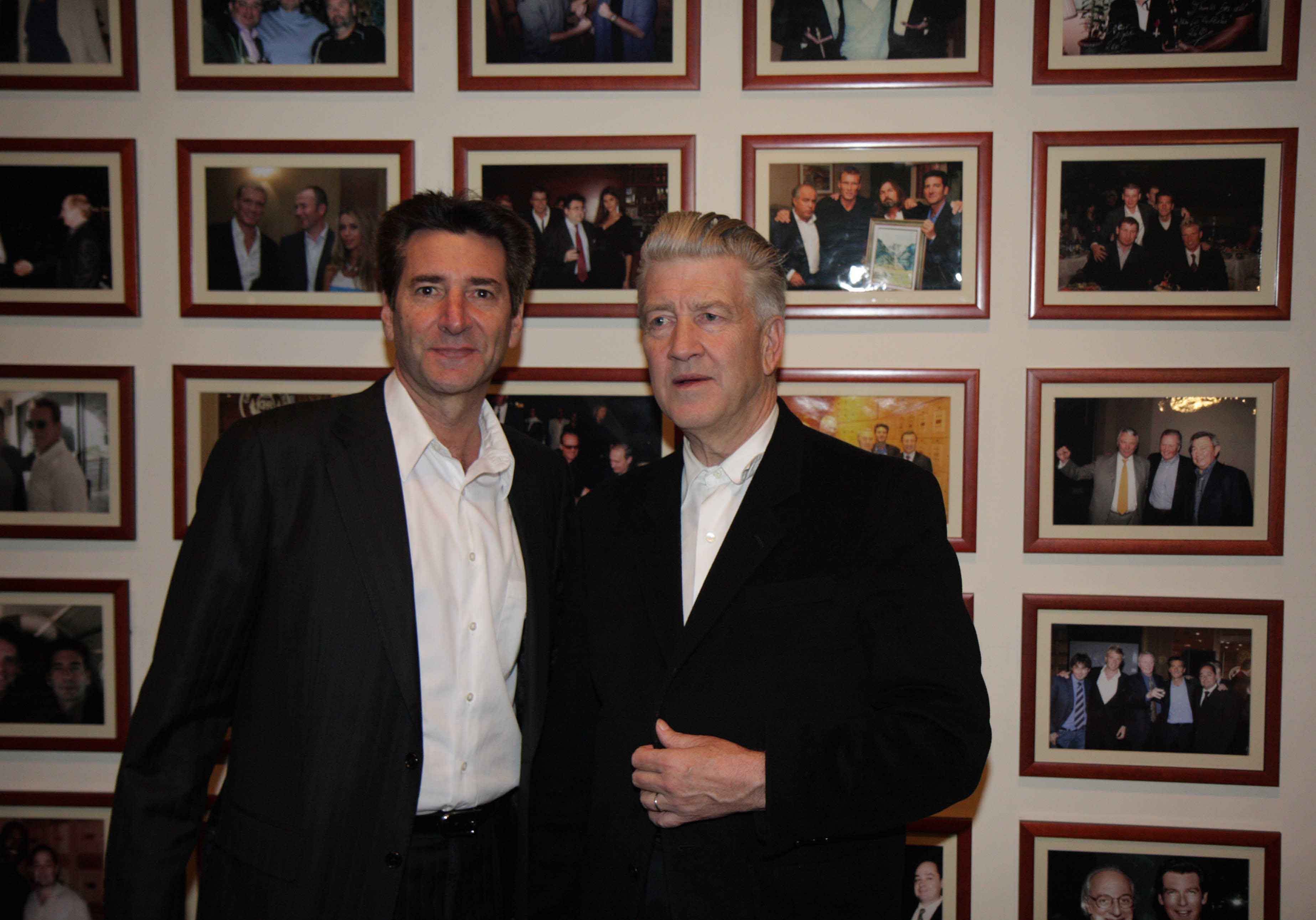 Bob Van Ronkel and director David Lynch at the Grand Havana Room in Moscow, 2009.