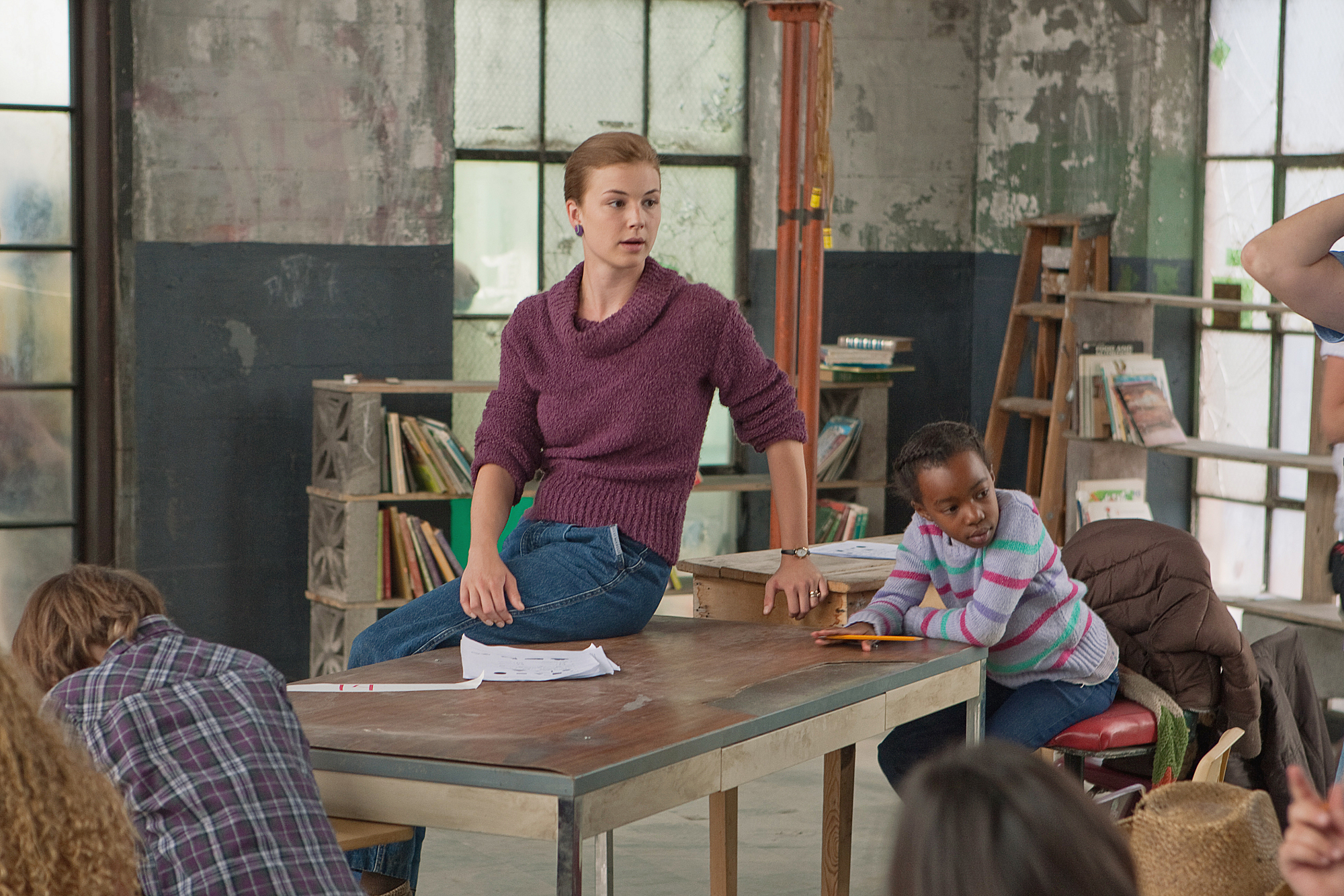 Still of Emily VanCamp and Michelle Sawunyama in Beyond the Blackboard (2011)