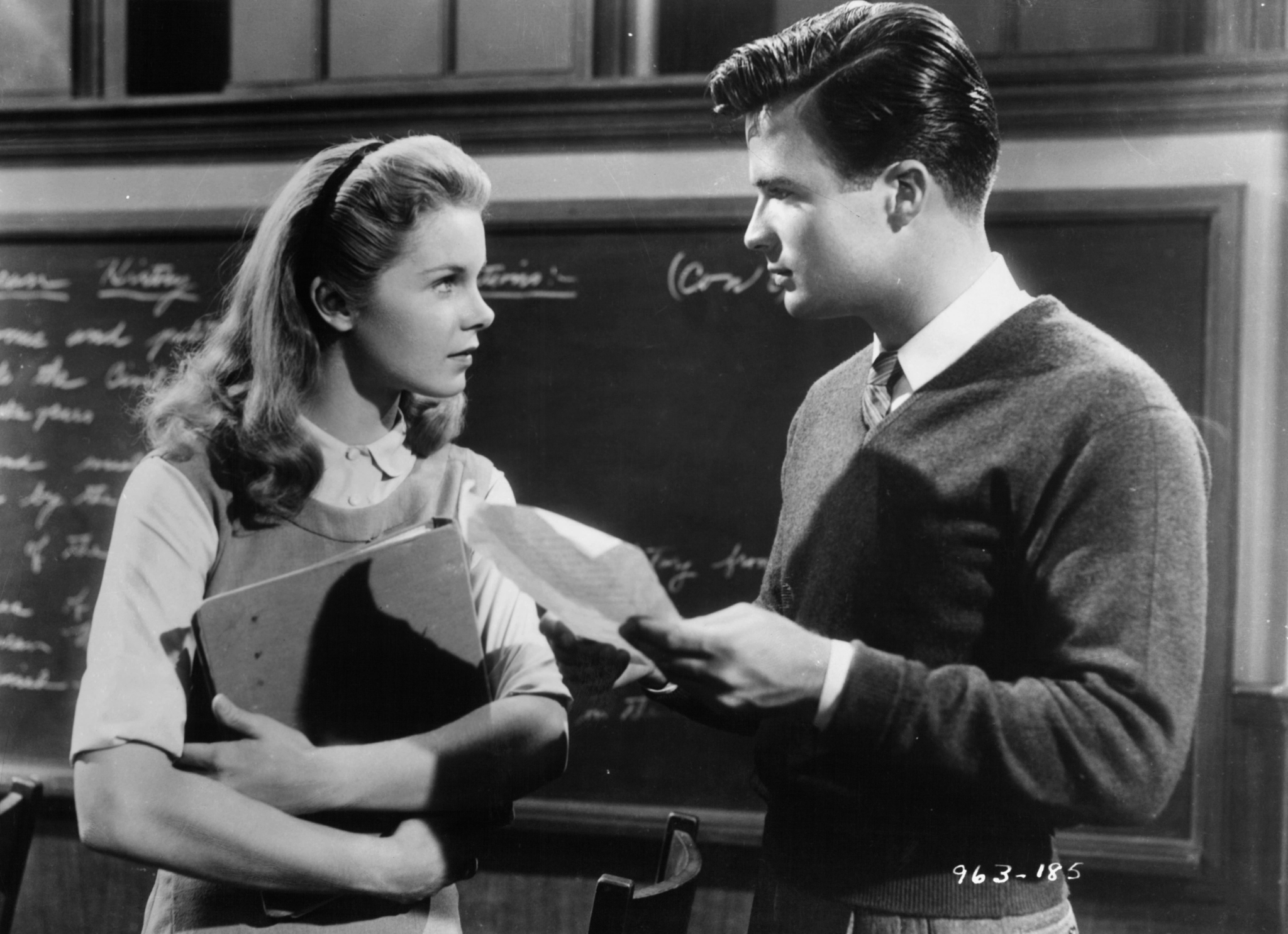 Still of Barry Coe and Diane Varsi in Peyton Place (1957)