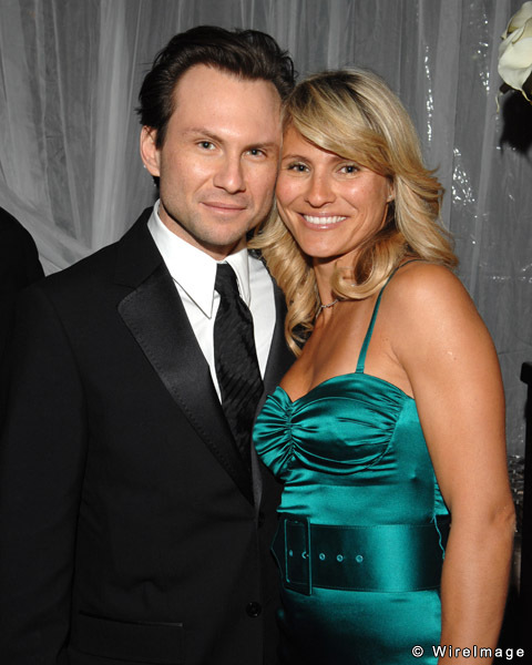 Lana Antonova and Christian Slater during The Weinstein Company's 2007 Golden Globes After Party - Inside at Trader Vic's in Beverly Hills, California, United States.