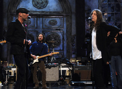 Patti Smith, Michael Stipe and Eddie Vedder