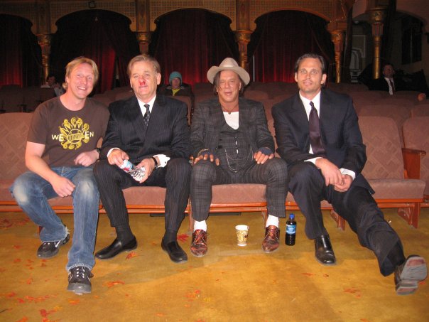 With Bill Murray, Mickey Rourke and Chris Browning