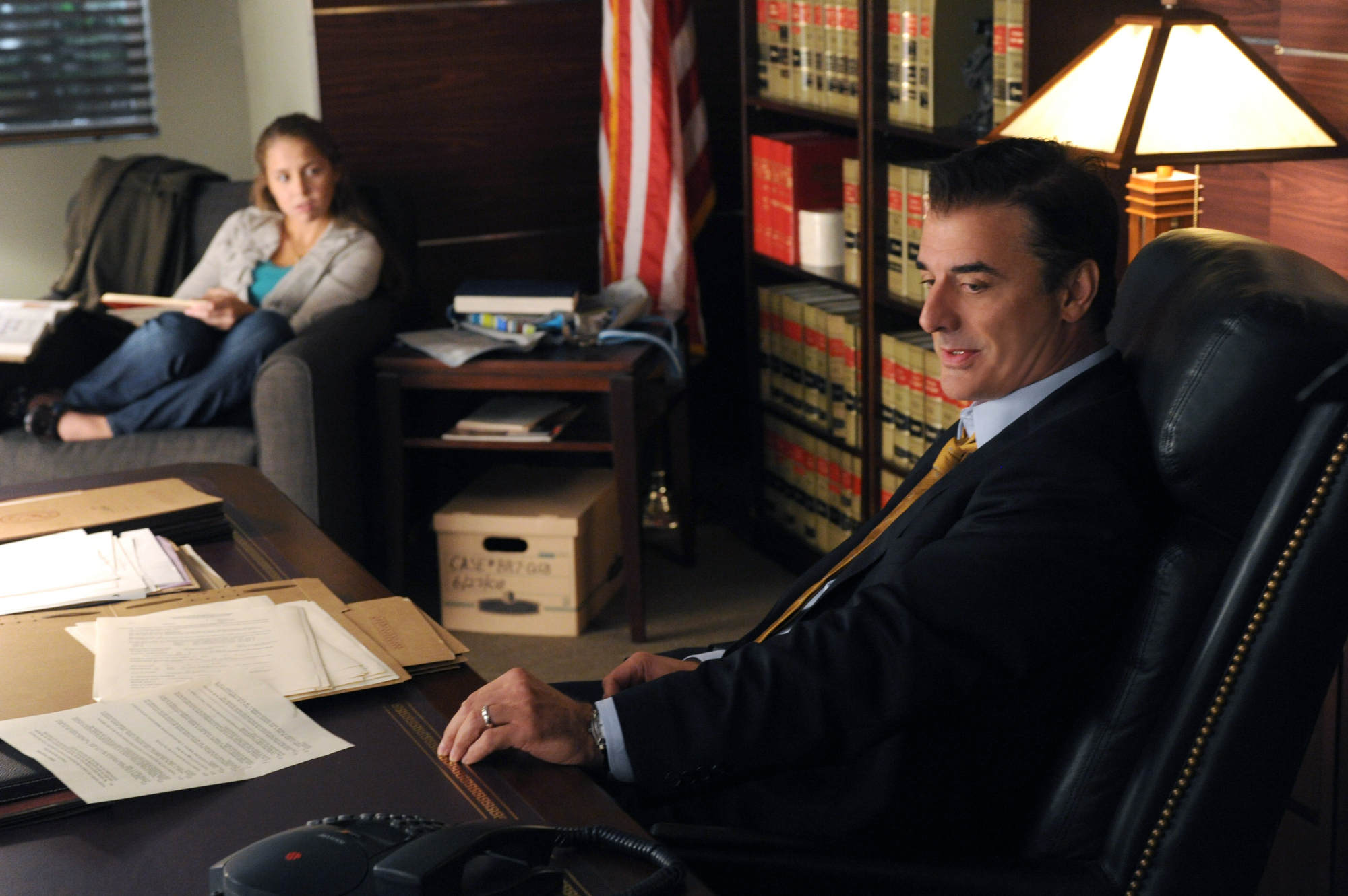 Still of Chris Noth and Makenzie Vega in The Good Wife (2009)
