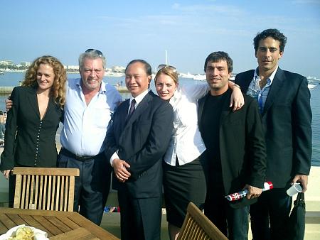 Katia Lund, Marco Tilesi, John Woo, Chiara Tilesi, Stefano Veneruso and Andrea Piedimonte in Cannes.