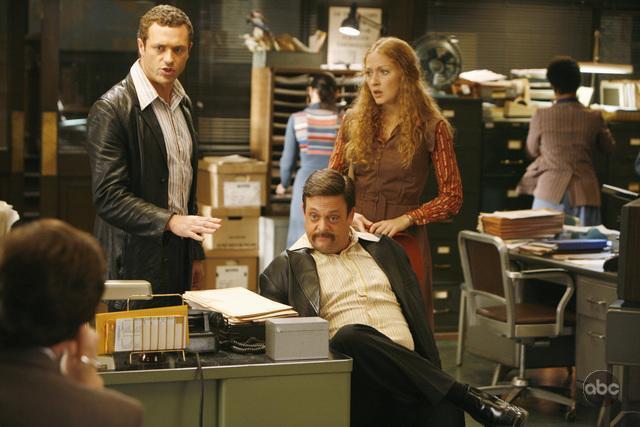 Still of Jason O'Mara, Lenny Venito and Jennifer Ferrin in Life on Mars (2008)