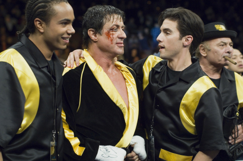 Still of Sylvester Stallone, Milo Ventimiglia, Burt Young and James Francis Kelly III in Rocky Balboa (2006)