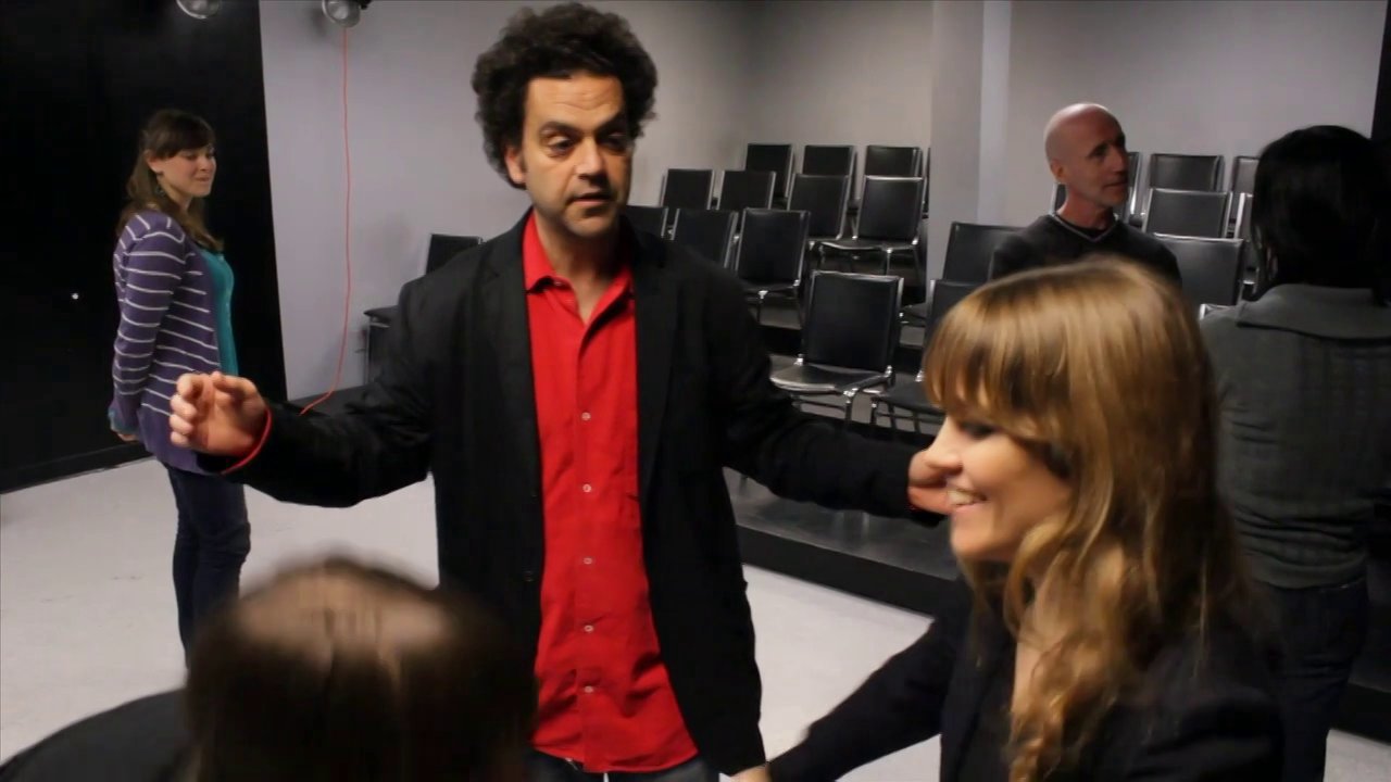 Tricia Vessey and Maury Ginsberg in In the Production Office.