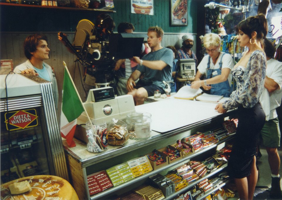 On the set of The Deli with Brian Vincent Kelly and Lorri Bagley.