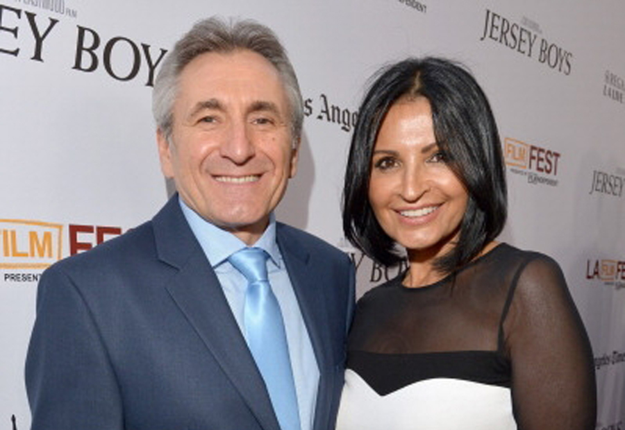 Lou Volpe & Kathrine Narducci on red carpet for the Jersey Boys movie premiere.