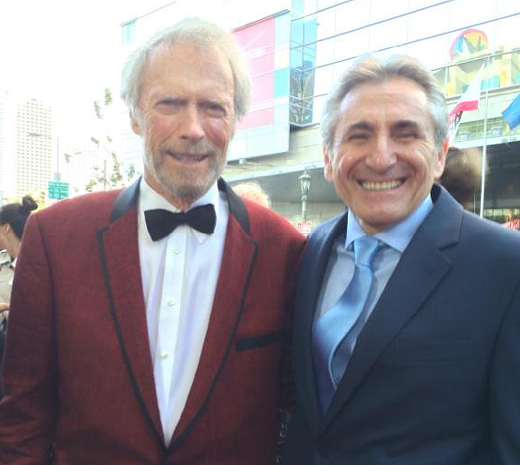 Clint Eastwood and Lou Volpe at Jersey Boys movie premiere.
