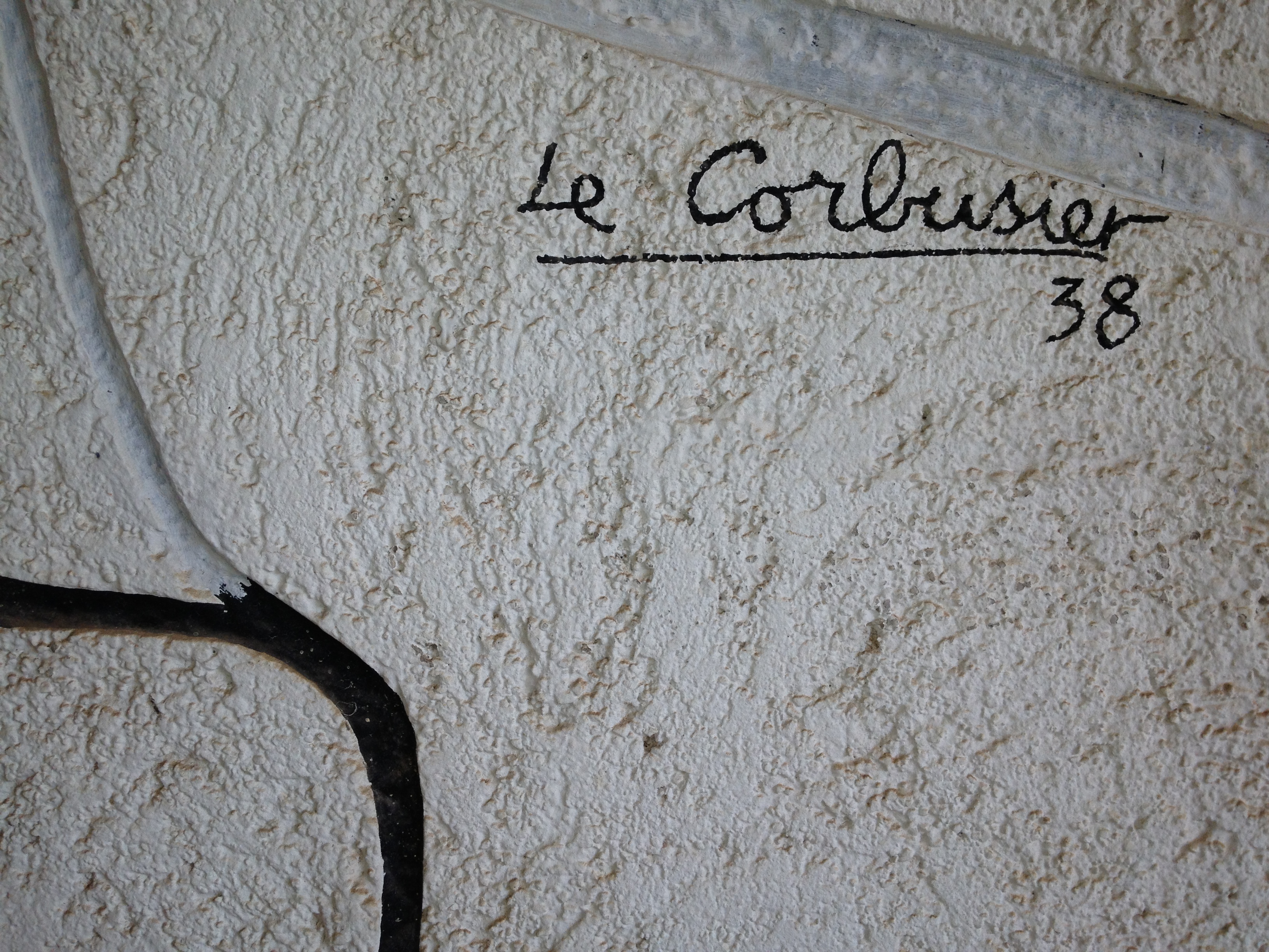 Le Corbusier mural on Eileen Gray's wall E1027 Cape Martin. 
