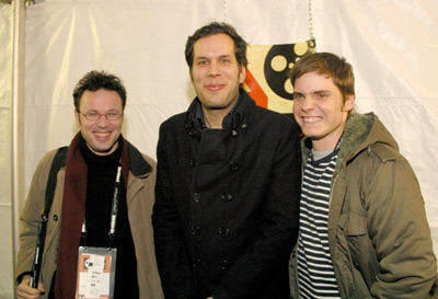 Daniel Brühl, Achim von Borries and Christophe Mazodier at event of Was nützt die Liebe in Gedanken (2004)