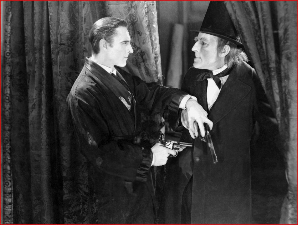 Still of John Barrymore and Gustav von Seyffertitz in Sherlock Holmes (1922)