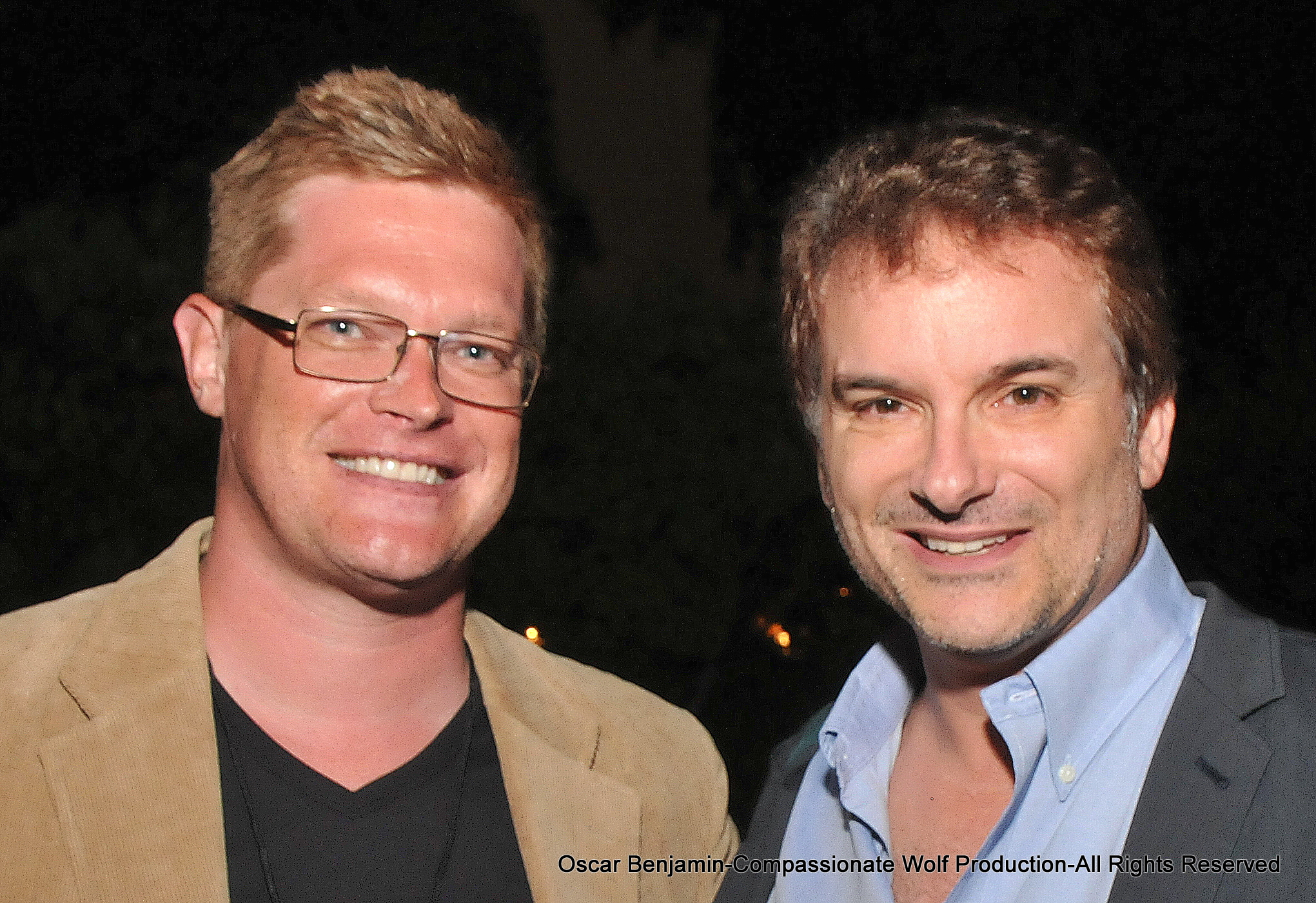 Erik von Wodtke and Shane Black at the 2014 Saturn Awards.