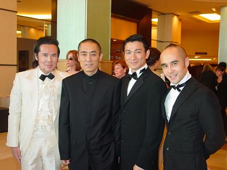 Kwok-Leung Gan with Zhang Yimou & Andy Lau Tak Wah & Alexander Wong (from left to right).