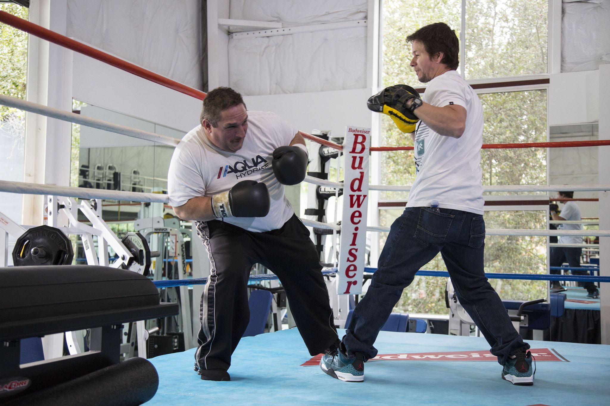 Still of Mark Wahlberg and Henry Laun in Wahlburgers (2014)