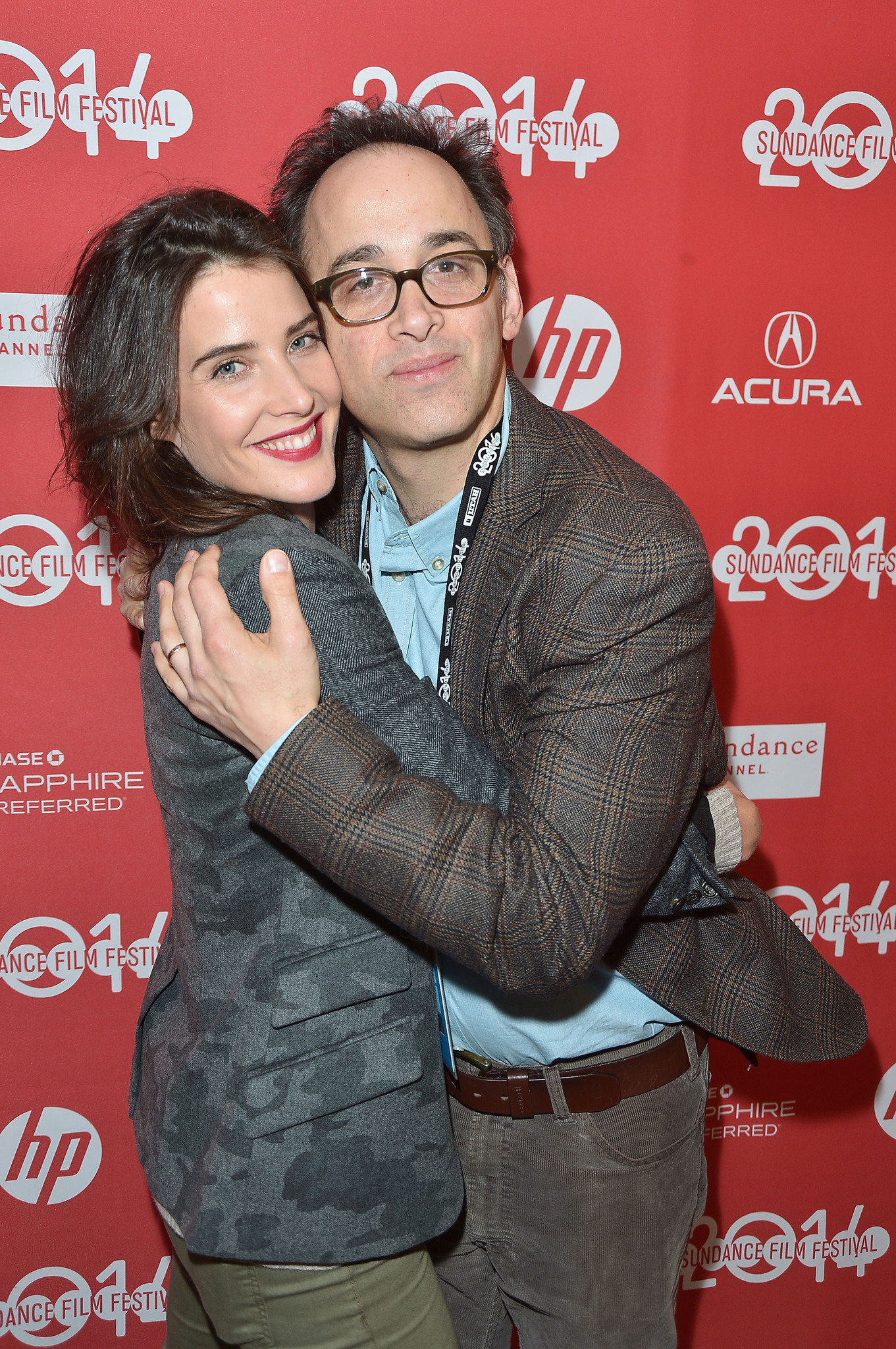 David Wain and Cobie Smulders at event of They Came Together (2014)