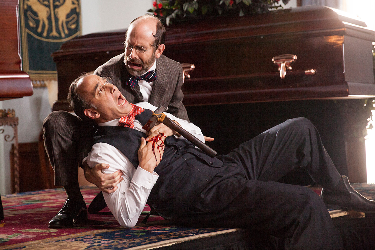 Still of David Wain and Brian Huskey in Another Period (2015)