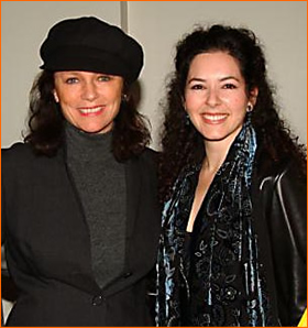 Dahlia Waingort with Jacqueline Bisset at the 