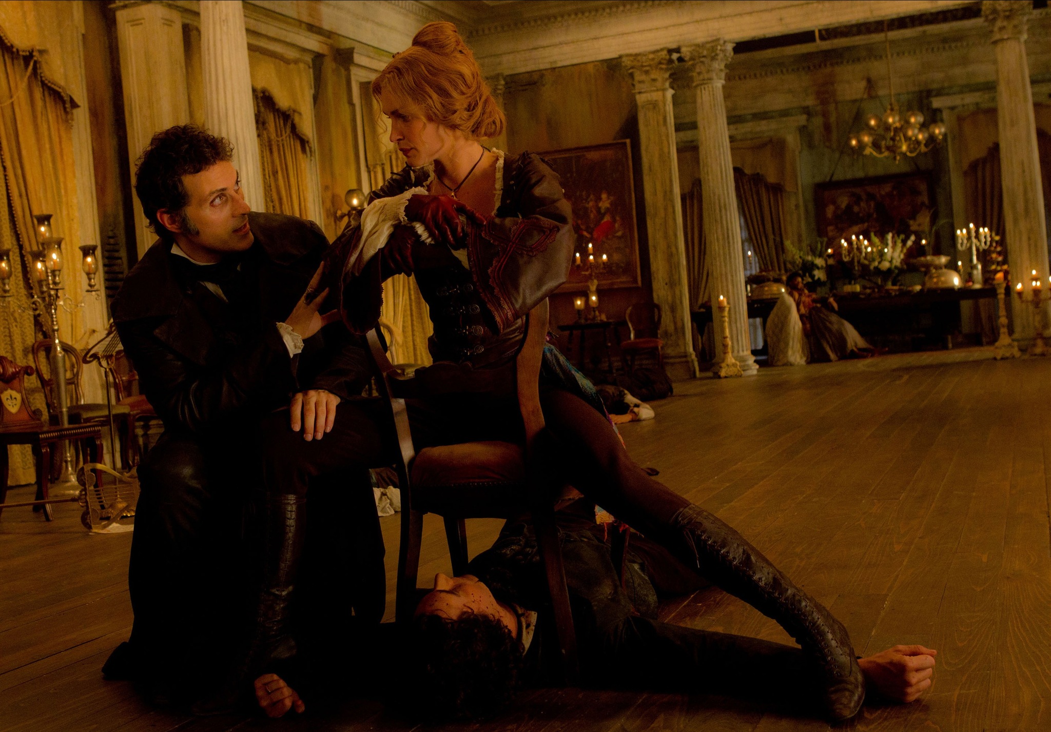 Still of Rufus Sewell, Benjamin Walker and Erin Wasson in Abraomas Linkolnas: Vampyru medziotojas (2012)