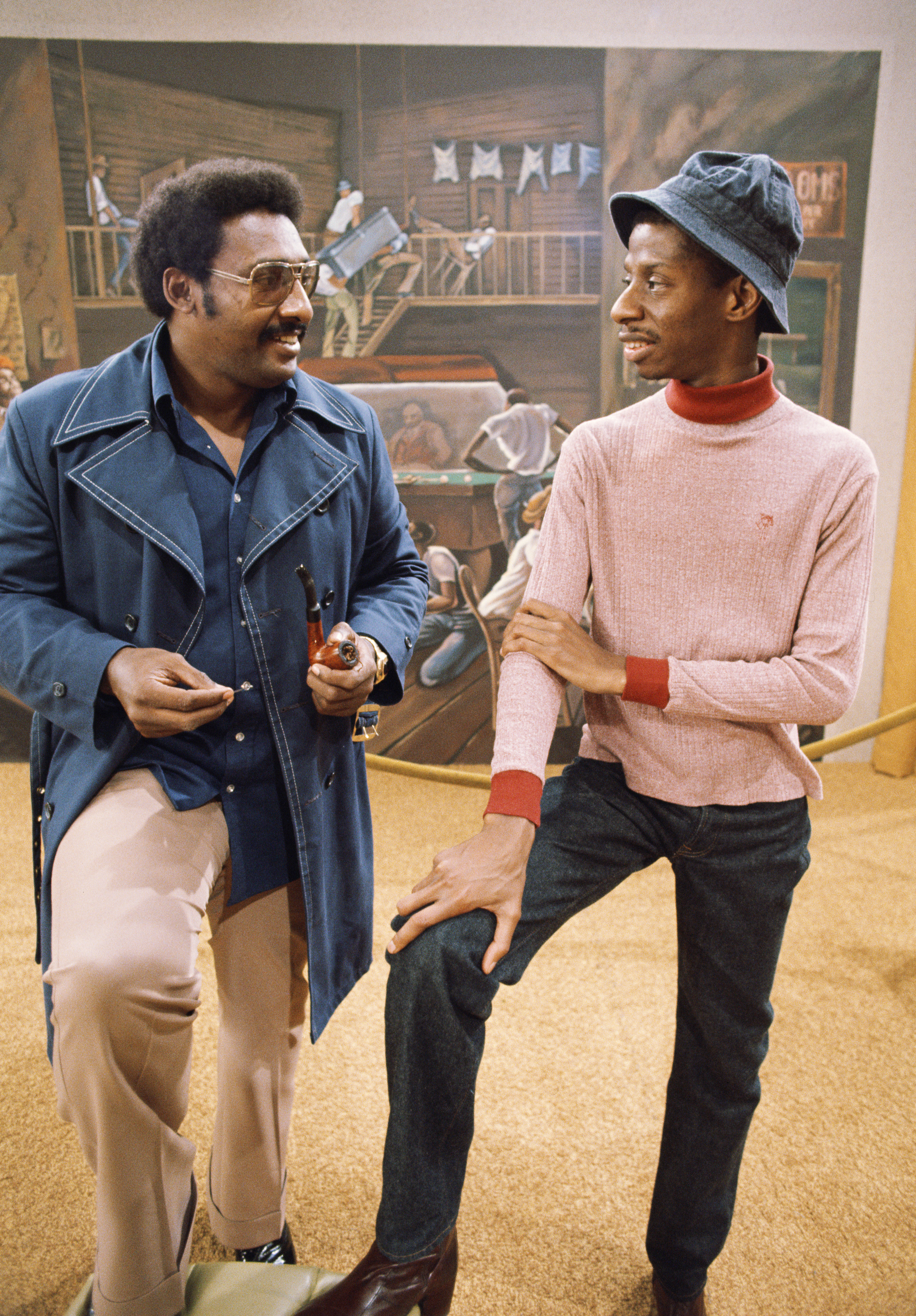 Still of Ernie Barnes and Jimmie Walker in Good Times (1974)