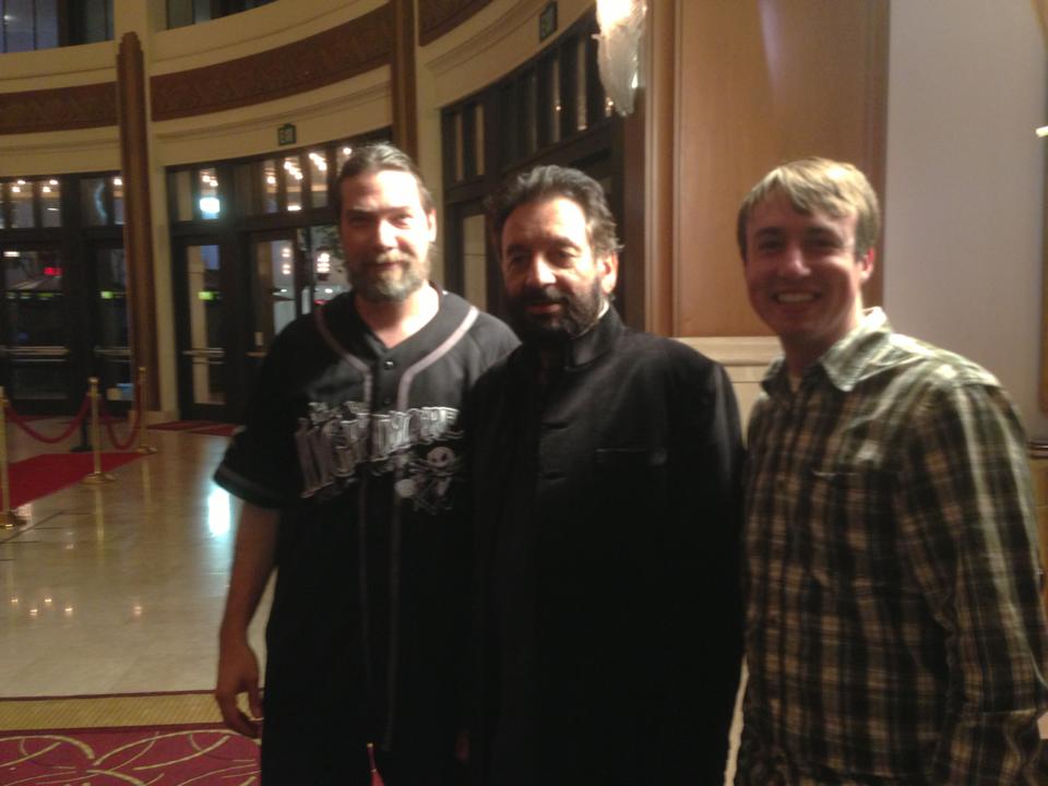 Blue Falcon Productions, Jude S. Walko & Dan Campbell, pose with Padma Shri Shekhar Kapur, at the Los Angeles premiere of the Indian blockbuster, 