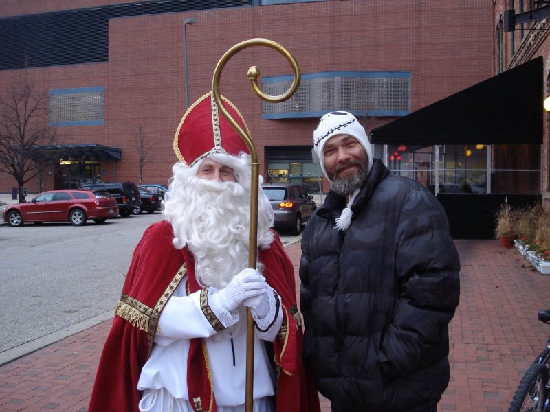 Jude S. Walko pictured here with St. Nick, near the former site of Herpolsheimer's Department Store, in downtown Grand Rapids, Michigan, USA.