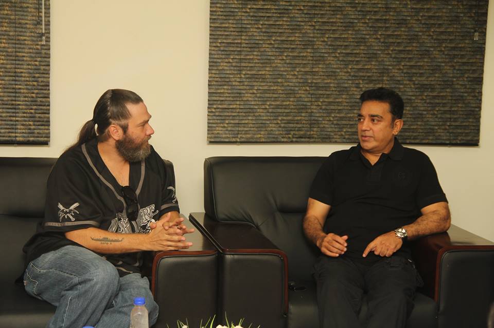 Jude S. Walko in deep discussion with acclaimed filmmaker and personal friend, Kamal Haasan.