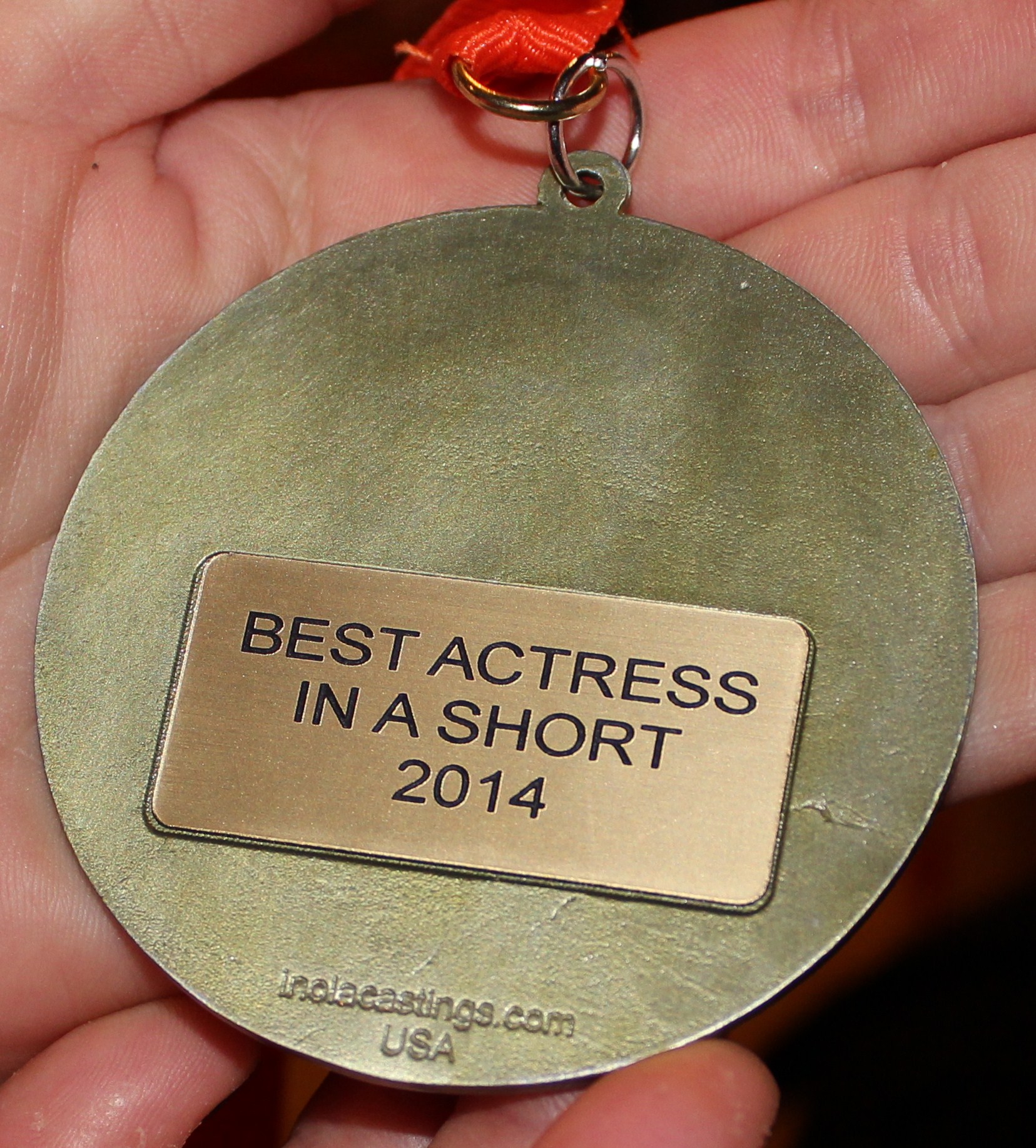Rheagan wins 'Best Actress in a Short' for Amazin' Grace at the Bare Bones International Film Festival 2014
