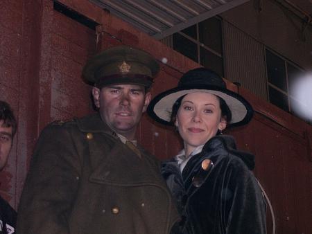 Shauna MacDonald (Dr. Barbara Paxton) and Vincent Walsh, from 