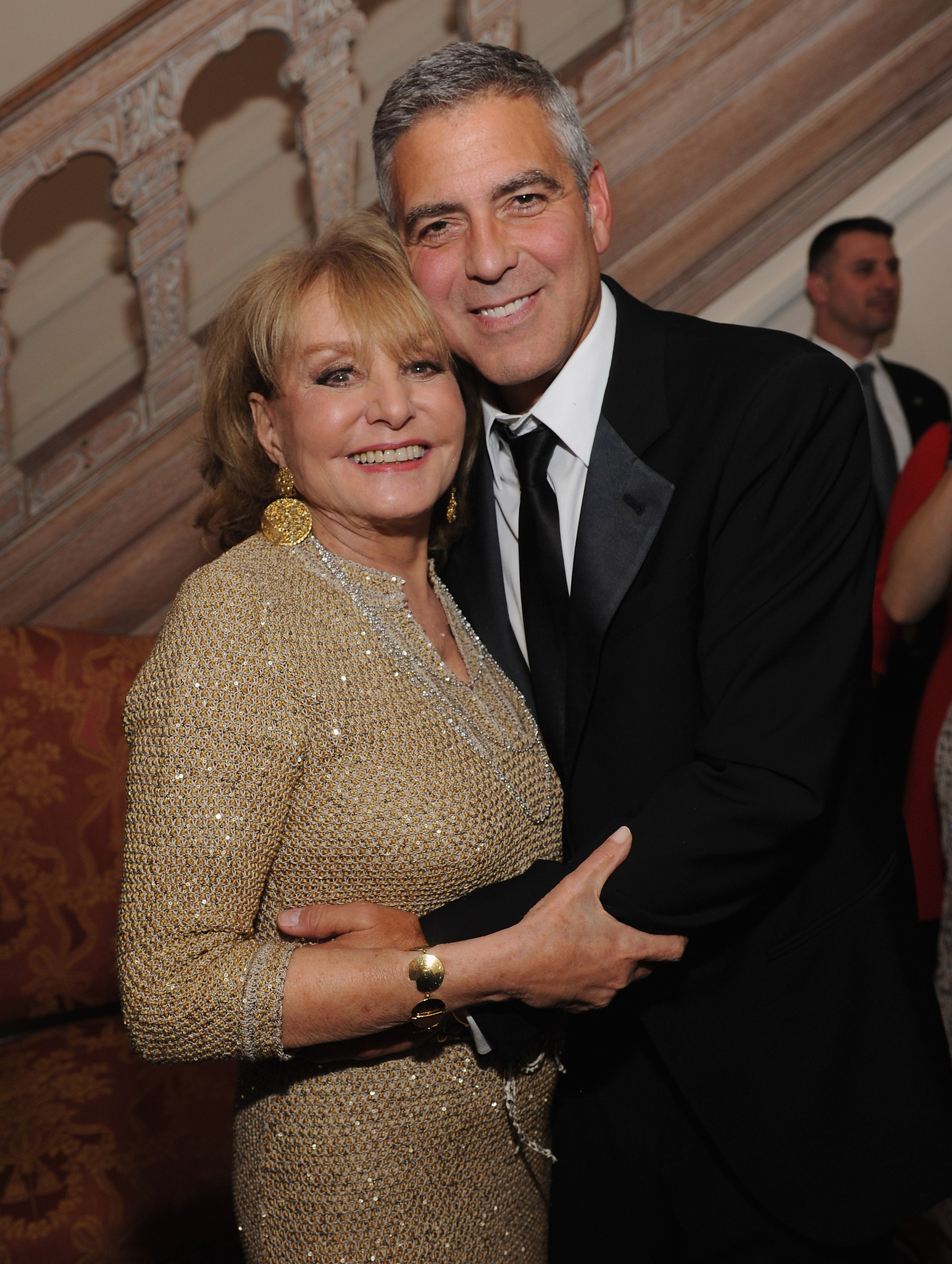 George Clooney and Barbara Walters