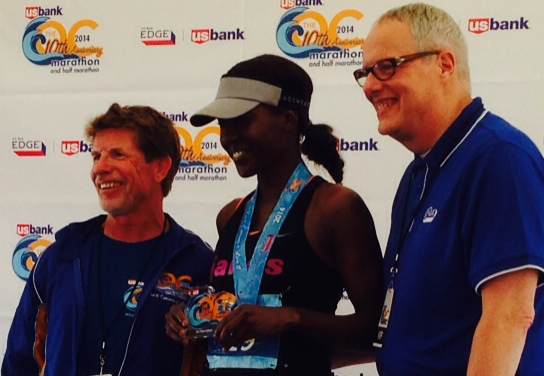 2014 OC Marathon,2nd place overall woman
