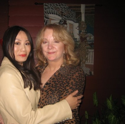 Linda Wang with Lee Garlington at Garlington's yearly Award season Dinner party.