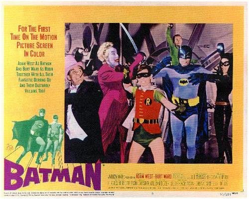 Adam West, Cesar Romero, Burgess Meredith, Lee Meriwether and Burt Ward in Batman: The Movie (1966)