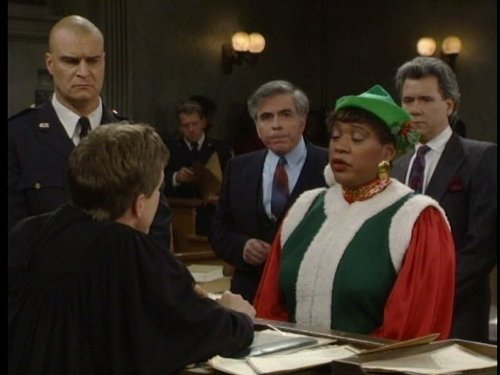 Still of Jordan Charney, John Larroquette, Richard Moll and Marsha Warfield in Night Court (1984)