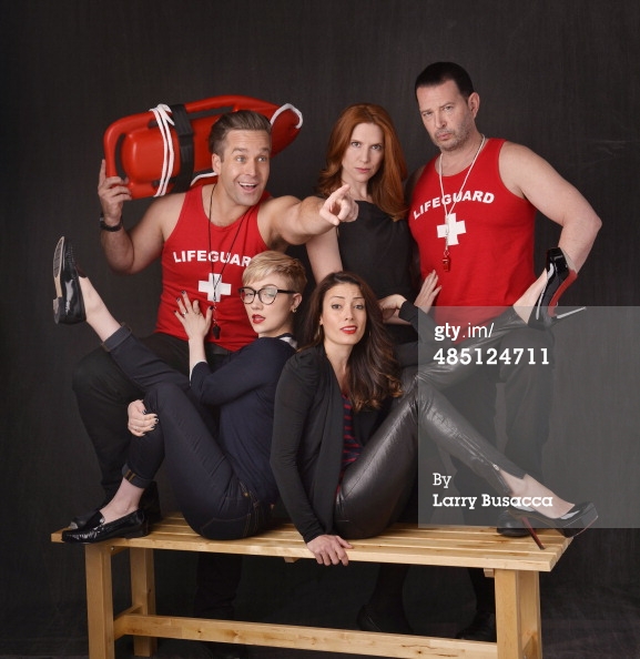 NEW YORK, NY - APRIL 16: (Clockwise from L-R) Writer/Actor Tyler Hollinger, Actress Summer Crockett Moore, Writer/Actor Christian Keiber, Producer/Actress Bree Michael Warner and Actress Katie Henney pose for a portrait at the 2014 Tribeca Film Festival G