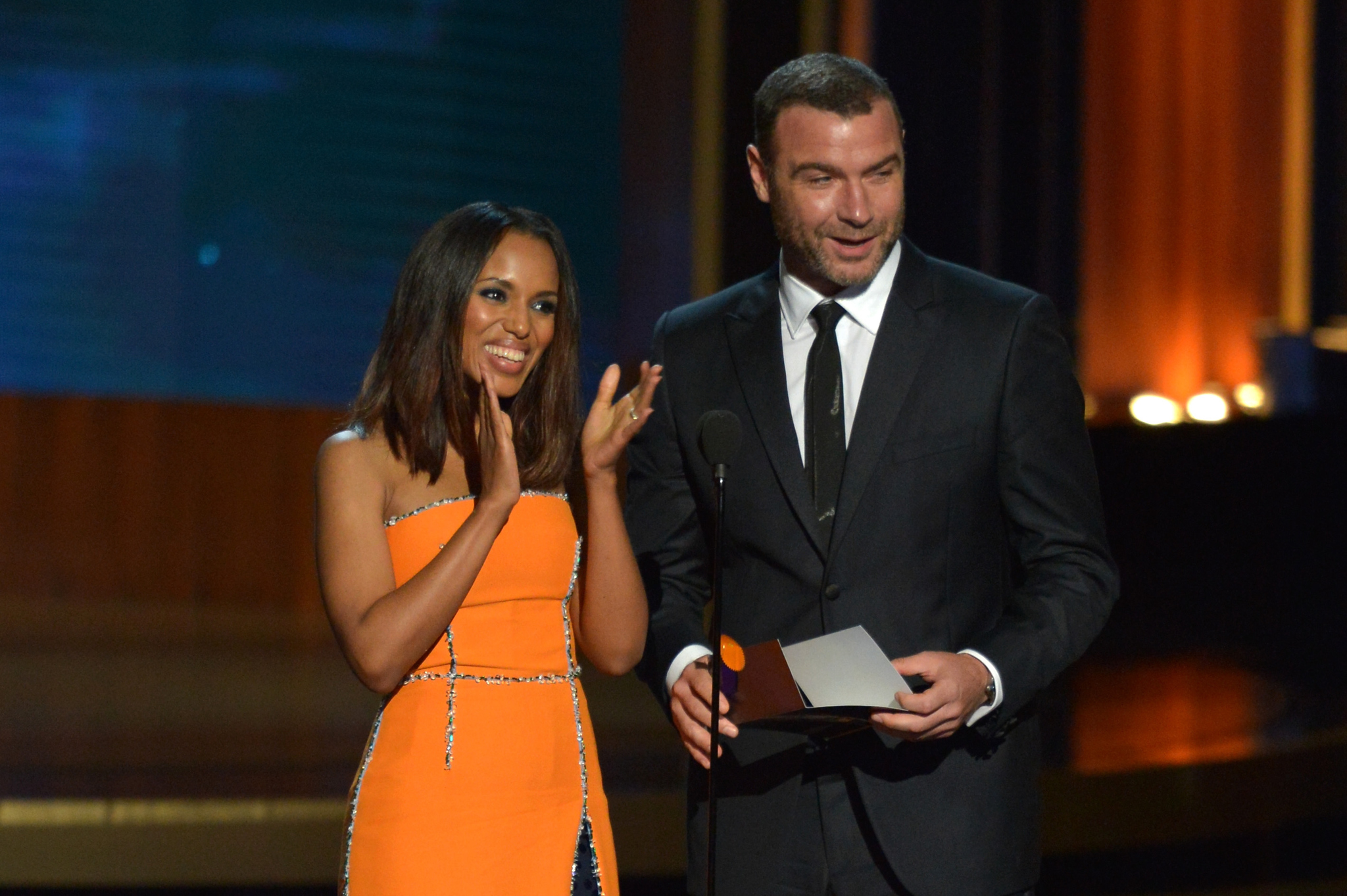 Liev Schreiber and Kerry Washington at event of The 66th Primetime Emmy Awards (2014)