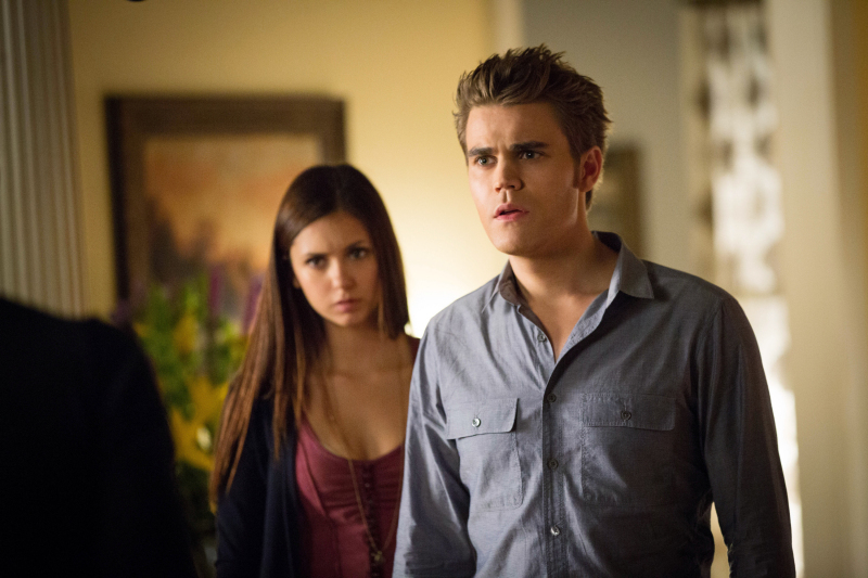 Still of Paul Wesley and Nina Dobrev in Vampyro dienorasciai (2009)