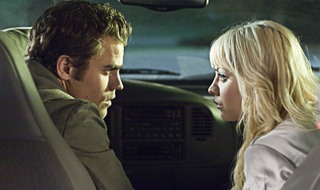 Paul Wesley (Jake Tanner) and Kaley Cuoco (Blanca Champion)