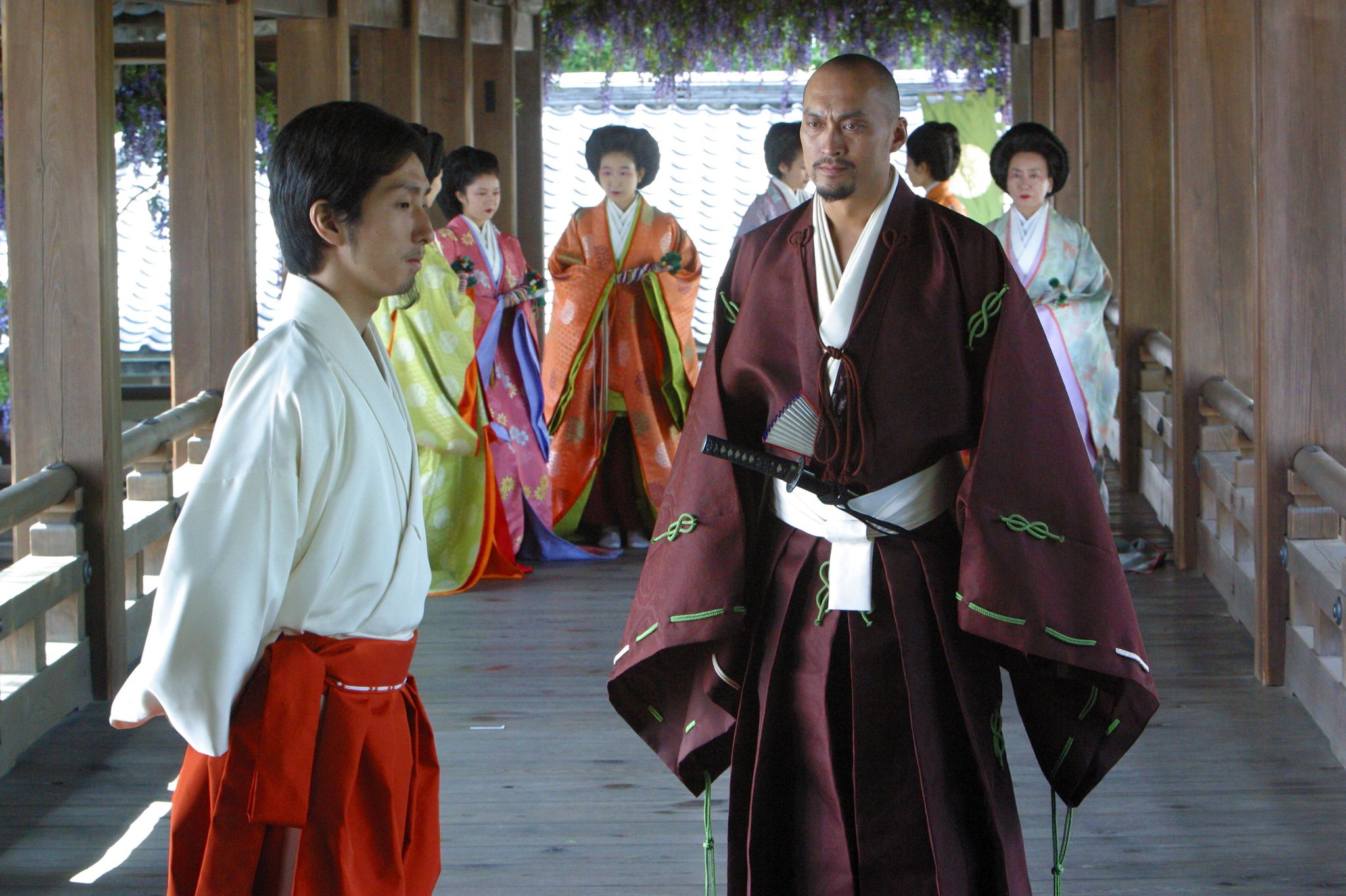 Still of Ken Watanabe and Shichinosuke Nakamura in The Last Samurai (2003)