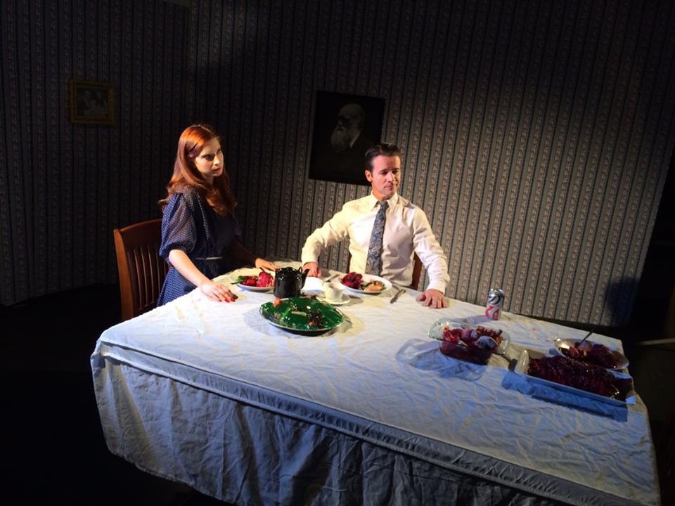 Allison Mosier and Craig Watkinson on the set of Lauren Kleeman's 2014 film, 