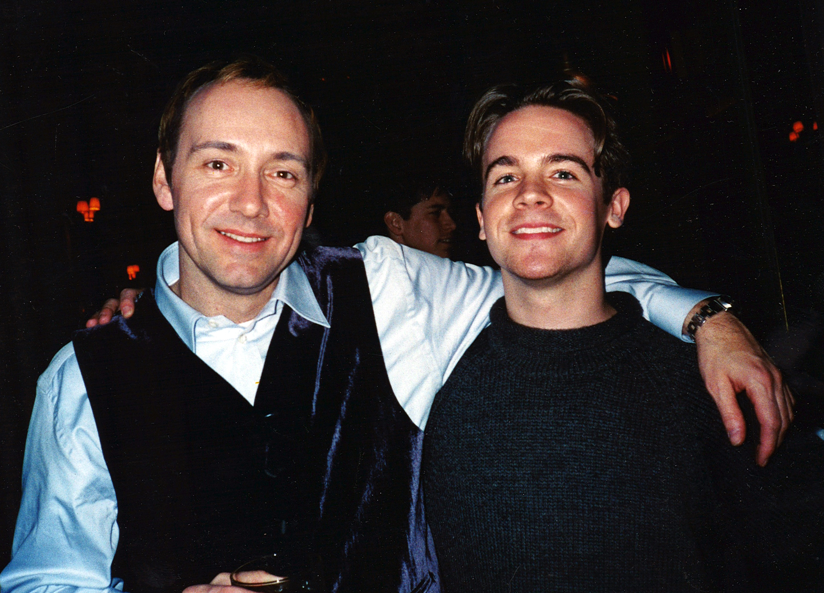 Kevin Spacey and Craig Watkinson, Saturday Night Live after-party, NYC, 1997.