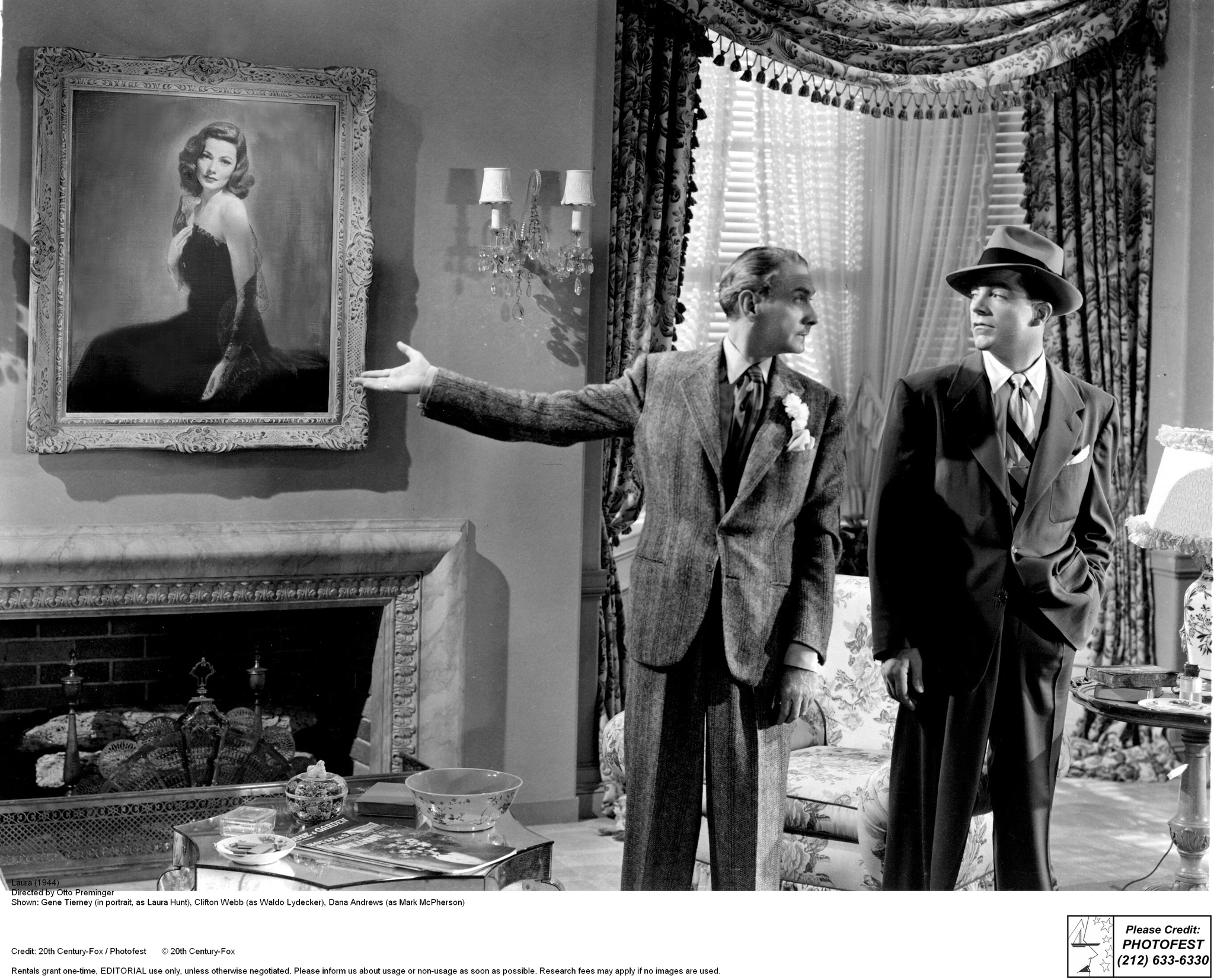 Still of Dana Andrews and Clifton Webb in Laura (1944)
