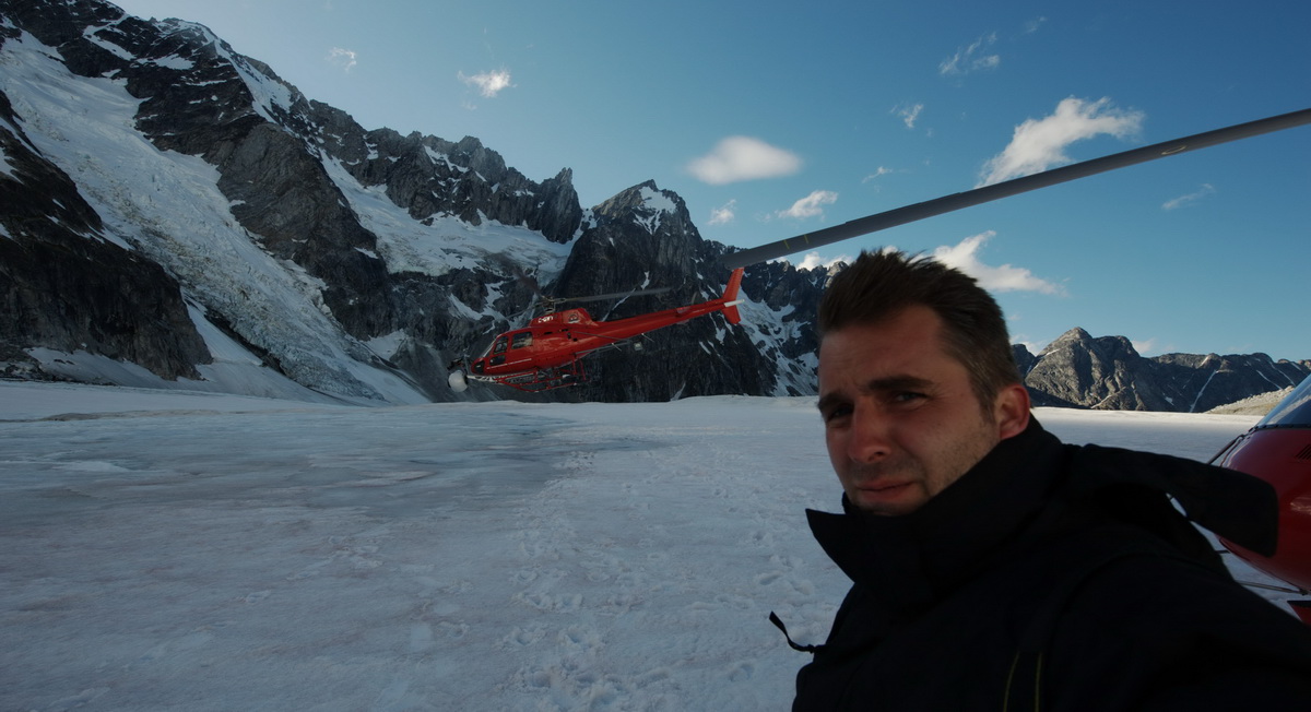 Marc Weigert during second unit aerial photography in British Columbia for the movie 